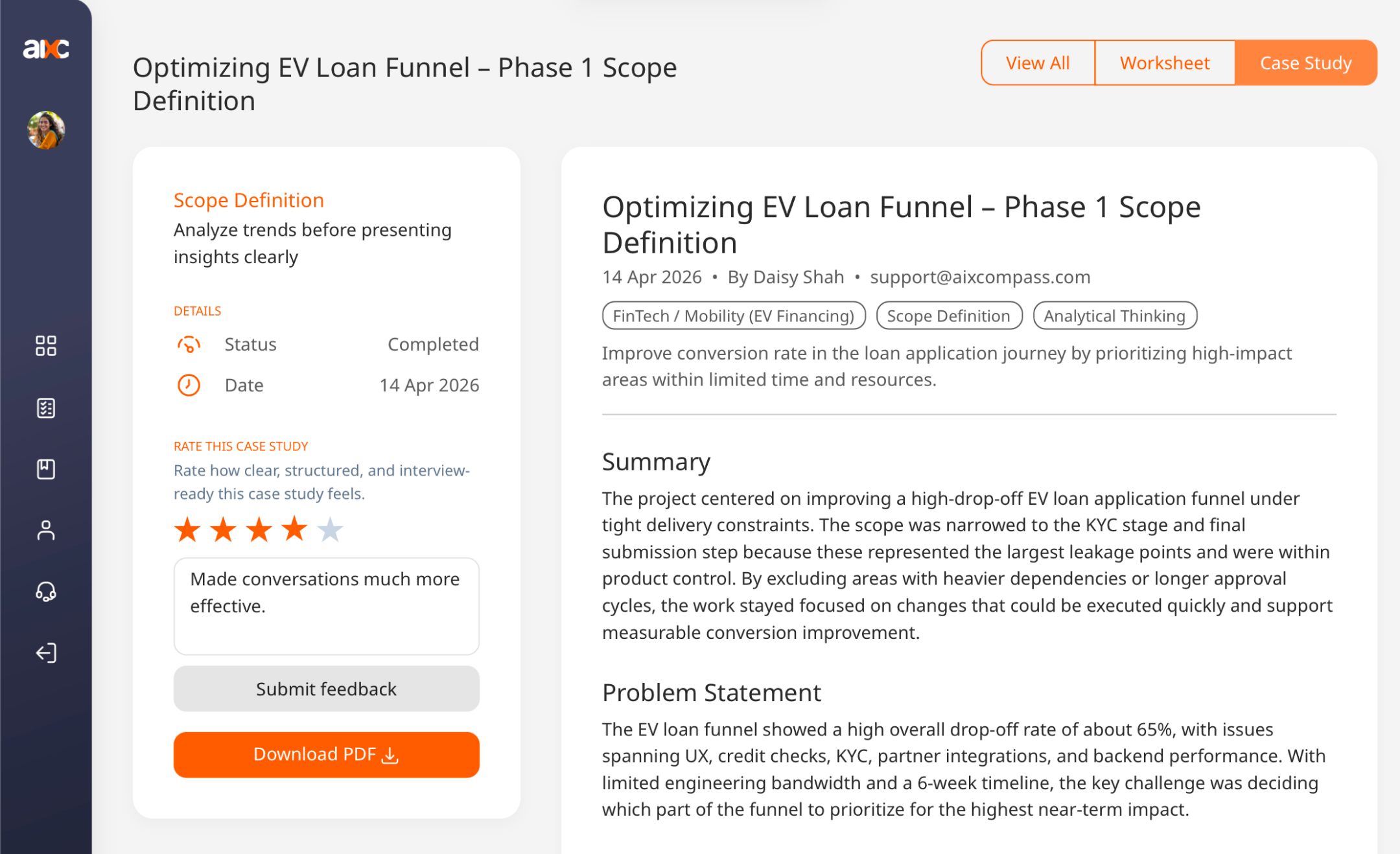 Sample analytical-thinking case study preview